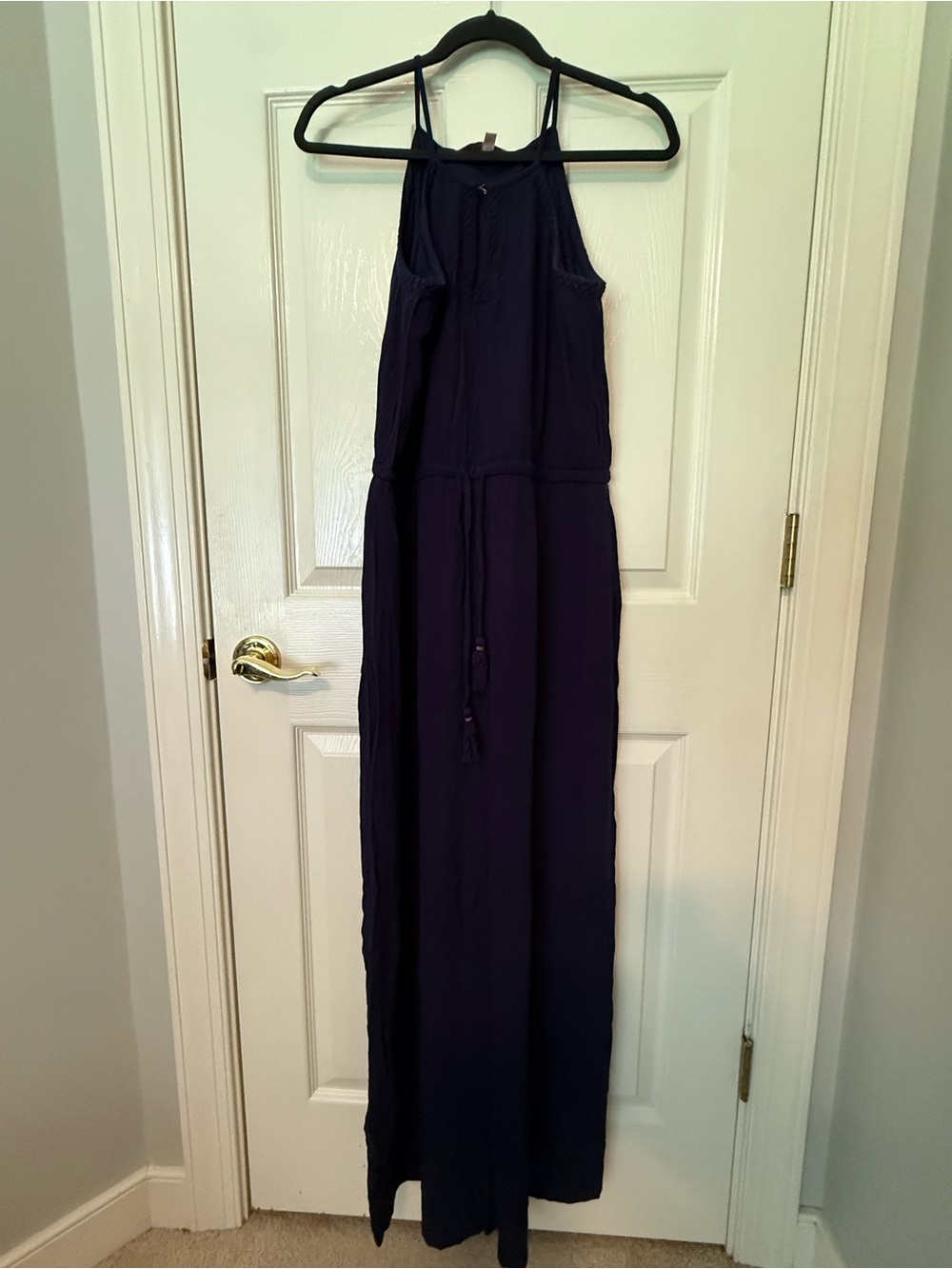Dark Purple/Blue Halter Maxi Dress